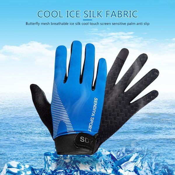 

pair riding gloves fitness glove outdoor sports gym running full finger for cycle biking entertainment cycling, Black