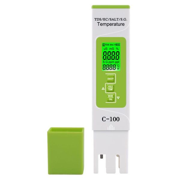 

meters 13ma 5 in 1 water quality tester tds/ec/salinity/s.g./temperature meter for home,pool
