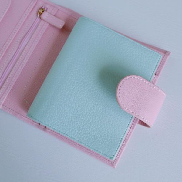 

genuine leather journal cover a6 for standard fitted paper book&a7 spiral notepads, Purple;pink