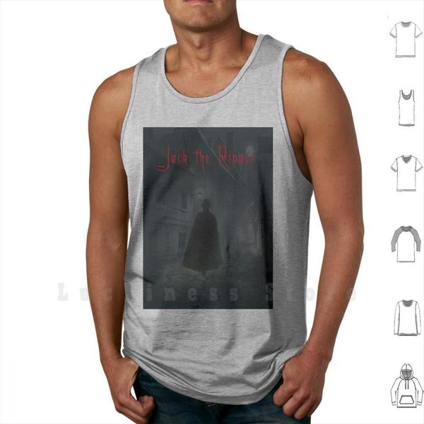 

jack the ripper tank vest sleeveless westminster death killer assassin london terror horror, White;black