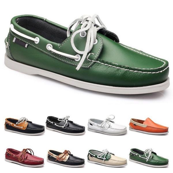 

style93 tmens running shoe leather british black white brown green yellow red fashion outdoor comfortable breathable sports shoes