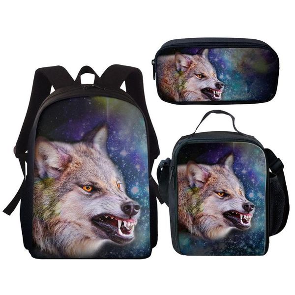 

school bags cool wolf 3d print kids backpack kindergarten backpacks children student book bag boys girls bookbag mochila escolar