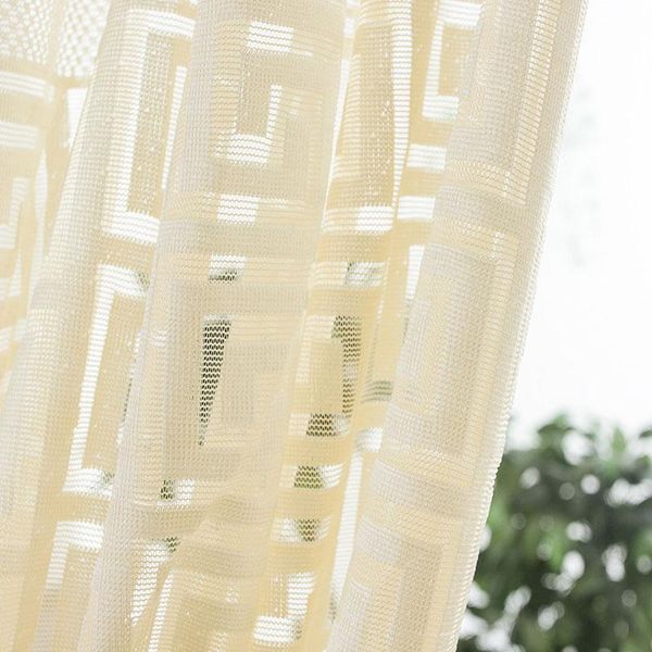 

curtain & drapes living room beige lace jacquard curtains european tulle bedroom fabric can be customized