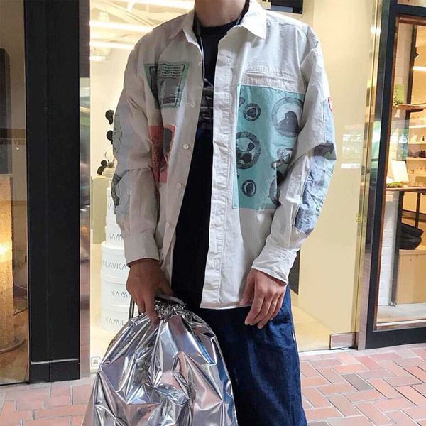 

men's jackets arrivals spring fall c. and cav empt women's washed jerseys make old fashion loose casual streetwear shirts s997, Black;brown