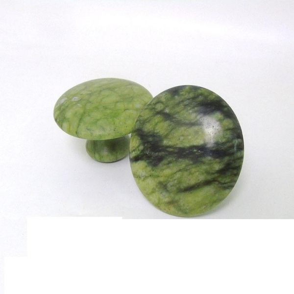 

extra large mushroom shape olivine green jade stone basalt essential oil health body massage back spa volcanic energy stone1