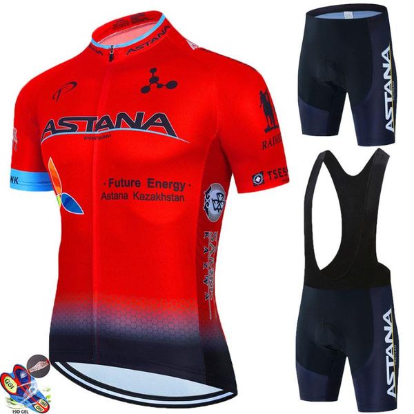 

racing sets 2021 astsna cycling jersey pro team men set bicycle clothing suit breathable mountain bike clothes sportwears, Black;blue