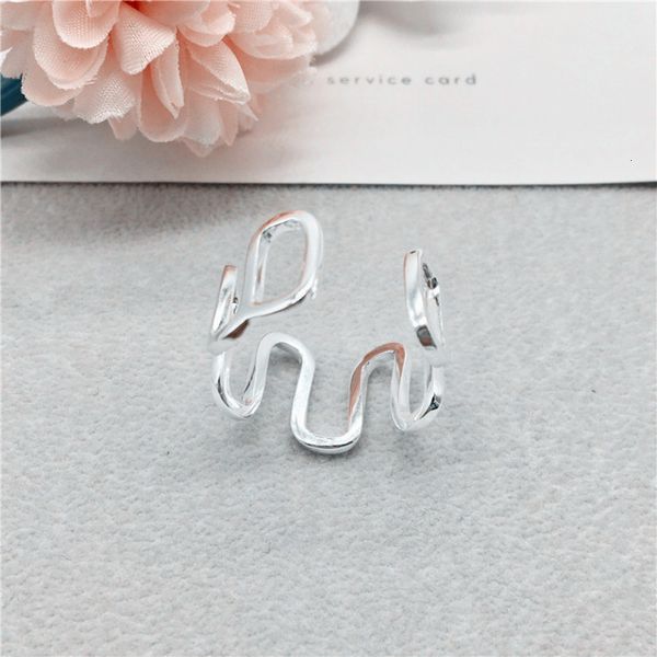 

jiameili 925 pure fashion jewelry girls' korean curve ring silver jewelry