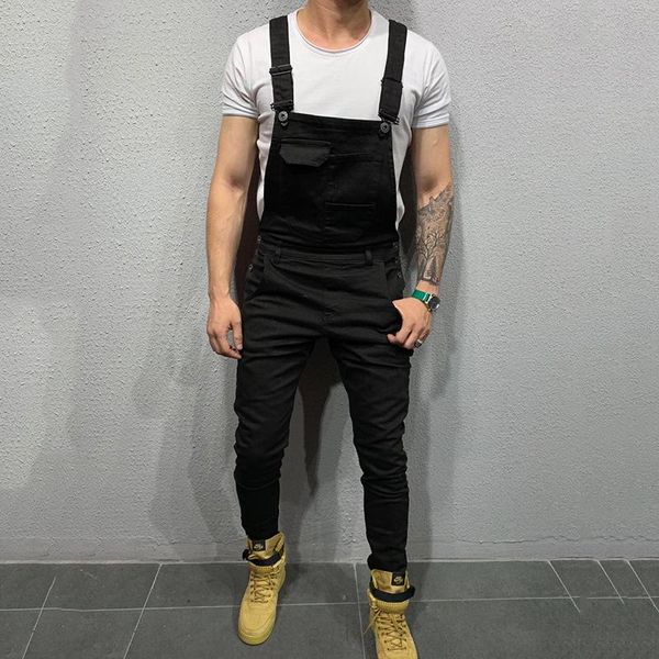 Jeans Hosen Overalls 6 Farben Modische Männer Hosenträger Denim Marke Hip Hop Mode Overall männer