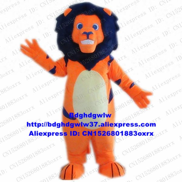 Costumi mascotte Costume mascotte leone maschio arancione-giallo Costume adulto personaggio dei cartoni animati Vestito Merchandise Street Promotion Ambassador zx1830