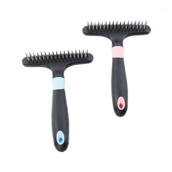 

color pet dog cats hair grooming brush shedding comb trimmer puppy kitten clipper comb1, Silver