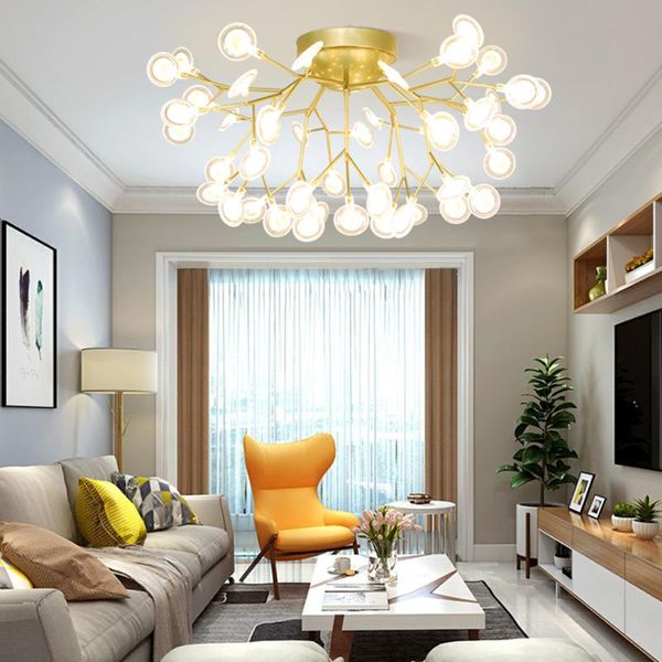 

pendant lamps modern gold /black led ceiling chandelier lighting living room bedroom chandeliers creative home fixtures ac110v/220v