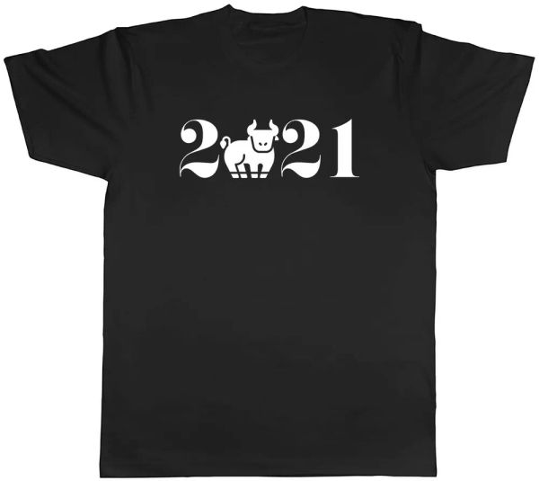 

chinese 2021 new year - ox mens t-shirt tee, White;black