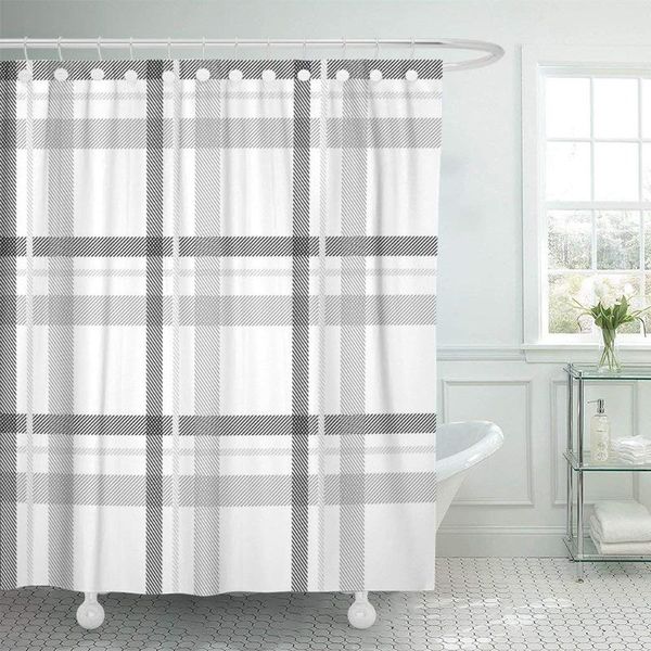 

shower curtains gray plaid stripped pattern grey black diagonal white abstract curtain waterproof polyester fabric 72 x inches