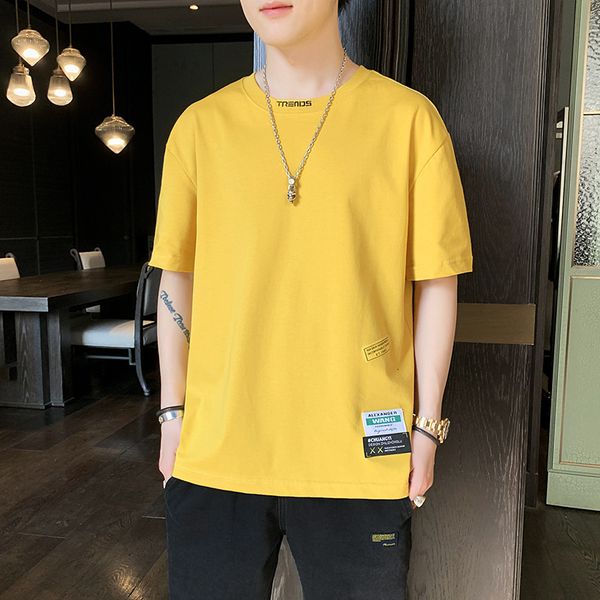 

men's t shirts short t-shirt 2021 summer pure cotton large version aberdeen fashion casual round neck half sleeve loose, White;black