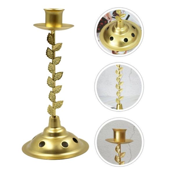 

1pc leaf design candle shelf creative stand decorative candlestick holders