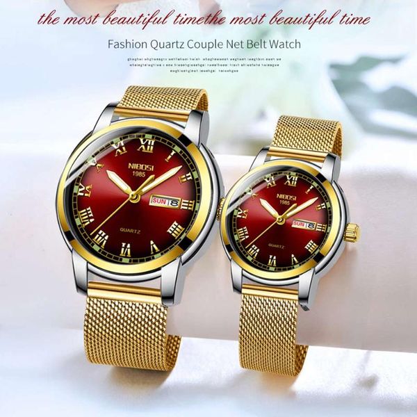 

wristwatches nibosi fashion womens watches waterproof watch for men ultra-thin casual lover quartz clock reloj hombre, Slivery;brown