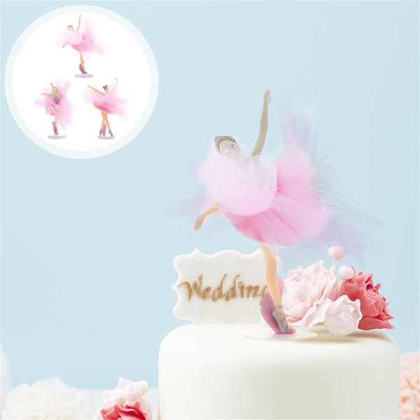 

other festive & party supplies 3 sets ballerina girl cupcake ers tulle skirt cake ornament favor