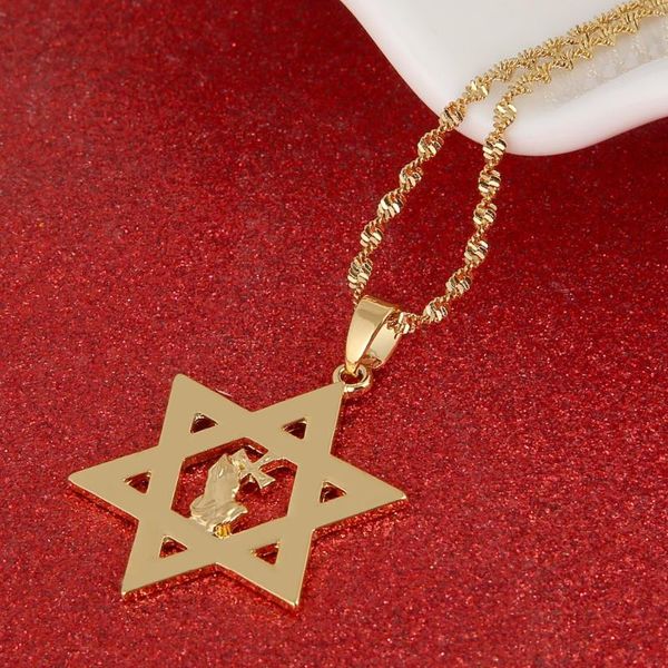 

pendants praying hands israel star hexagram pendant prayer jewelry women men tantrism jewish, Black