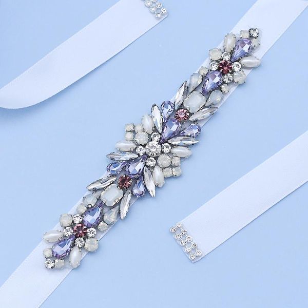 

wedding sashes trixy s451 luxury rhinestone belt bridal sash women belts bridesmaid decorative diamond applique, White