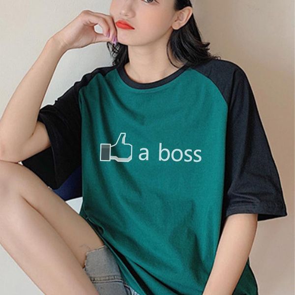 

women's t-shirt summer letter printed cotton t-shirts short sleeve o-neck contrast patchwork female pullover casual loose ladies, White