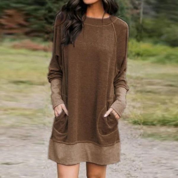 

women's pregnant women plus size linen cotton dress autumn evening casual loose solid color pocket pregnancy maternity dresses, White