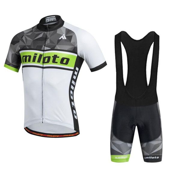 

racing sets miloto men cycling set breathable bike clothing road riding wear, Black;blue