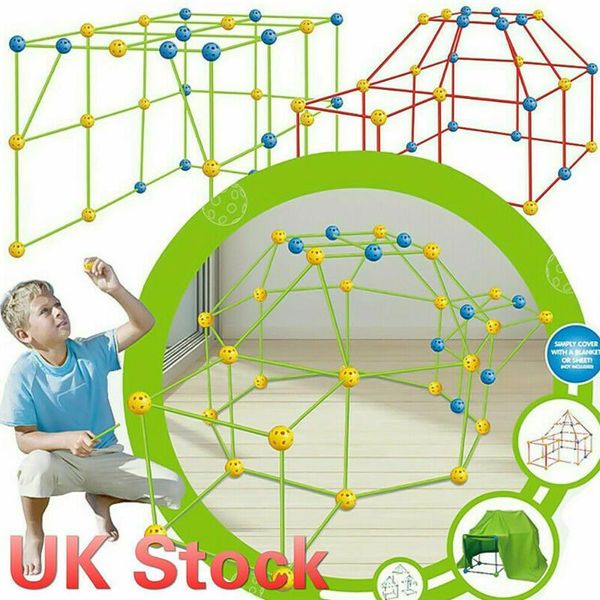 

kids construction fort building castles tunnels tents kit diy 3d play house toys children birthday gift block party favor