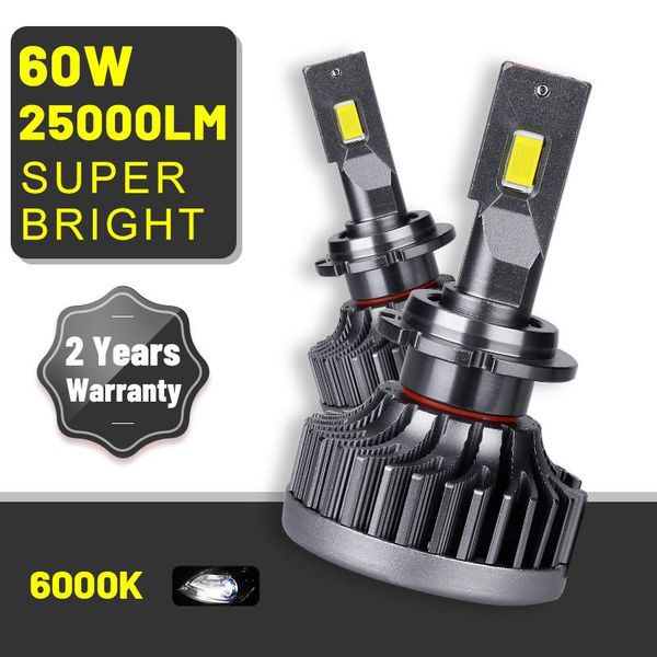 

car headlights carlitek d5s led headlight 25000lm csp chips hid d1s d2s d3s d4s d8s d2r d4r 6000k white hi/lo beam bulb canbus no error