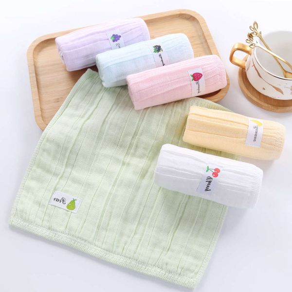

handkerchief four layer gauze pure cotton handkerchief children's face washing baby saliva towel kindergarten super soft absorbent smal, White