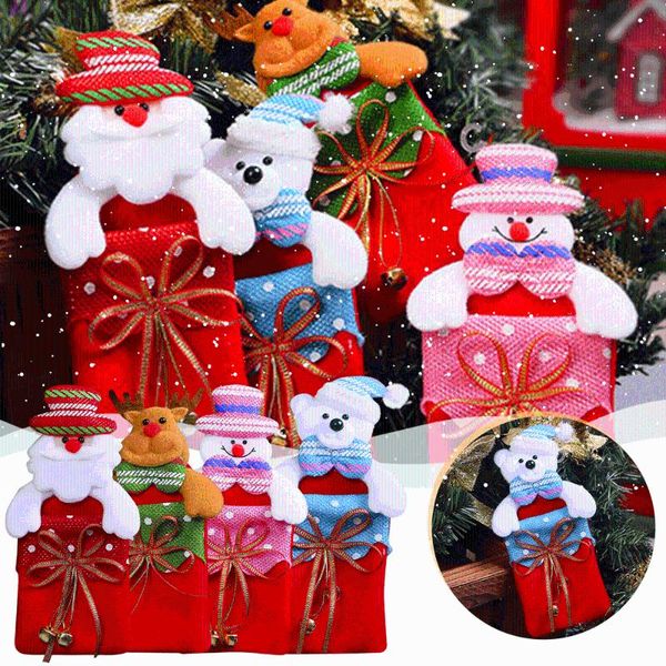 

christmas decorations faceless doll kitchen tableware holder pocket cutlery bag decoration home party ornament tree balls year