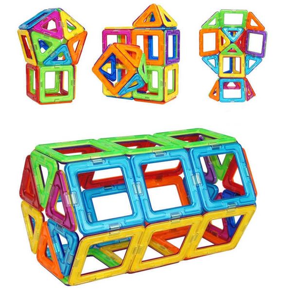 Novo 24 pcs Mini Magnetic Designer Conjunto de Construção Modelo de Construção de Toy Plástico Bloqueios Magnéticos Brinquedos Educativos para Crianças Presente q0723