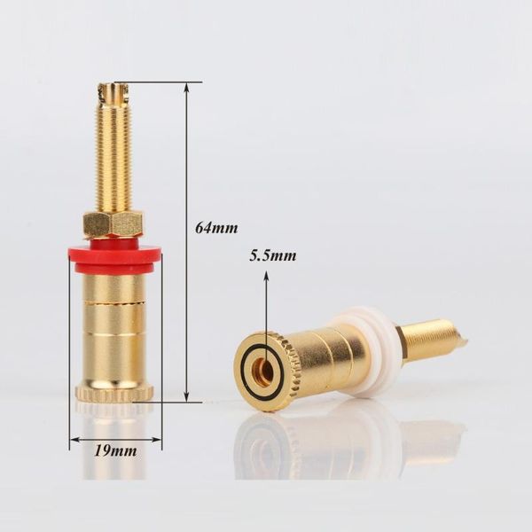 

smart power plugs wbt style plated gold banana plug female socket amplifierterminals connector hifi diy binding post 4pcs