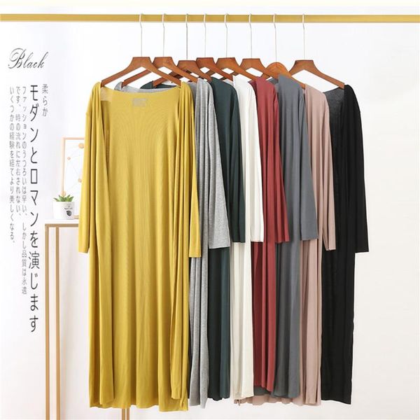 

women's knits & tees summer autumn women long cardigan casual loose thin modal cardigans female beach sleeve sun protection clothing bl, White