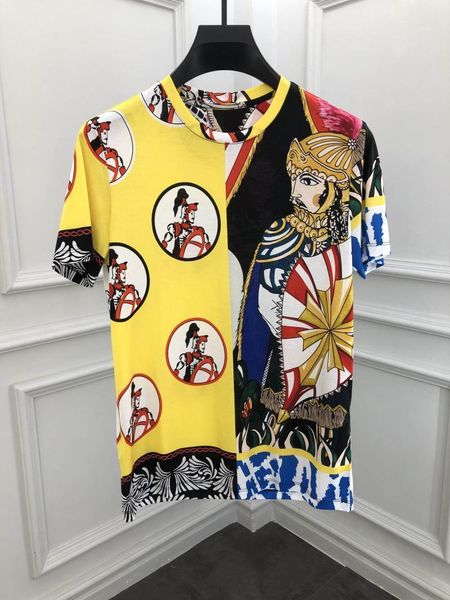 

men's t-shirts 2021 fashion summer cotton tee print casual a710, White;black