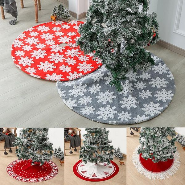 

christmas decorations 1pc style tree skirt xmas carpet merry ornament 2021 year navidad home decor gift