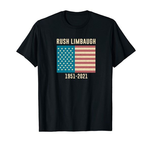 

rush limbaugh conservative patriot 1951 - 2021 gift t-shirt black s-5xl, White;black