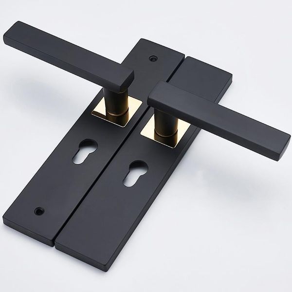 

handles & pulls european style door lock indoor bedroom american black solid wood handle household silent