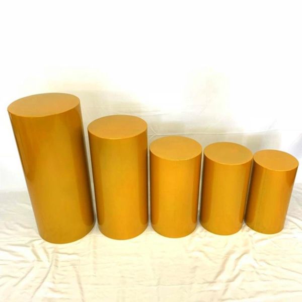 

party decoration gold color round plinth wedding cake pedestal stand for ab0254