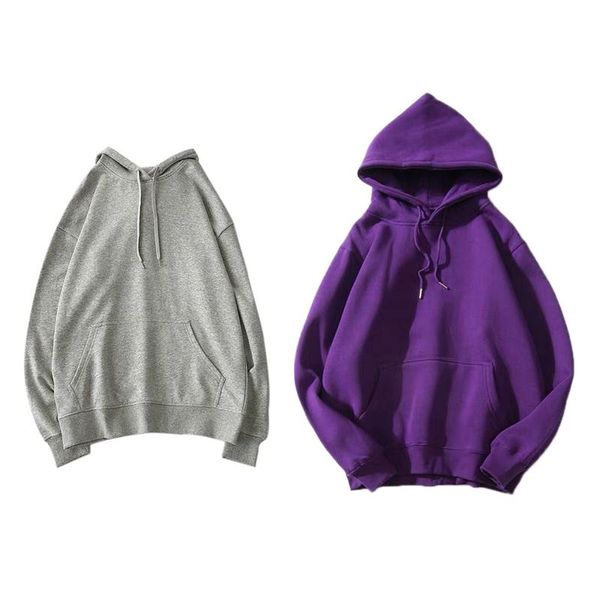 

women's hoodies & sweatshirts 2 pcs women winter warm oversized couple harajuku hooded men hoody, light gray xl purple, Black