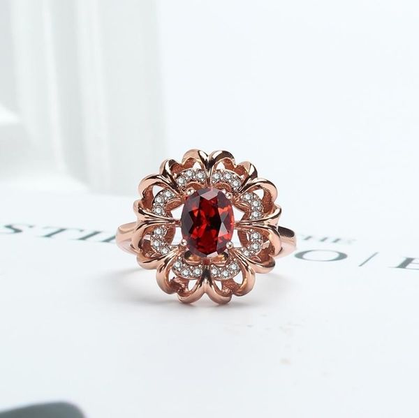 

wedding rings fefiday woman finger ladies jewelry for women eternity promise engagement big crystal ring with red stone female, Slivery;golden