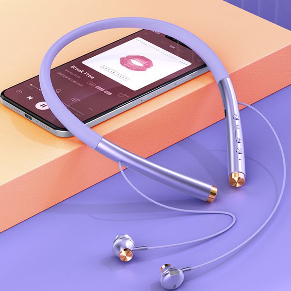

5.0 bluetooth wireless earphones sports earbud neckband stereo headset with mic magnetic noise reduction running sport earphones