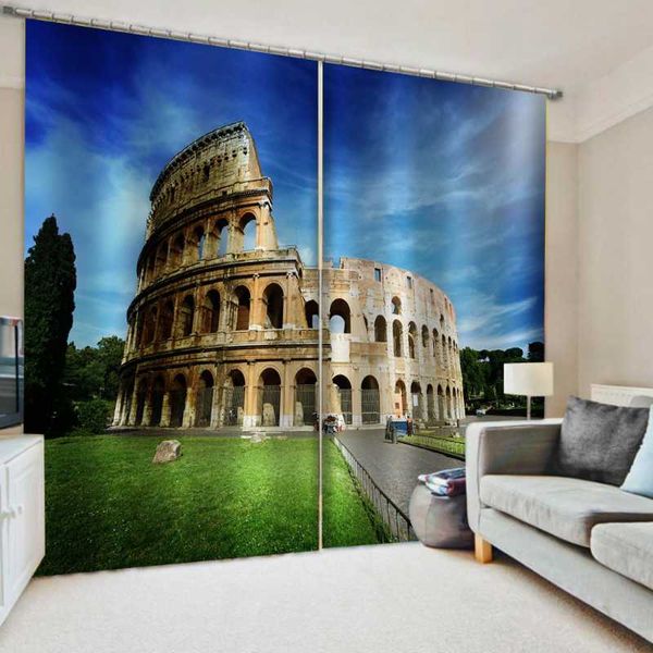 

curtain & drapes custom 3d seaside scenery blackout curtains for living room bedding