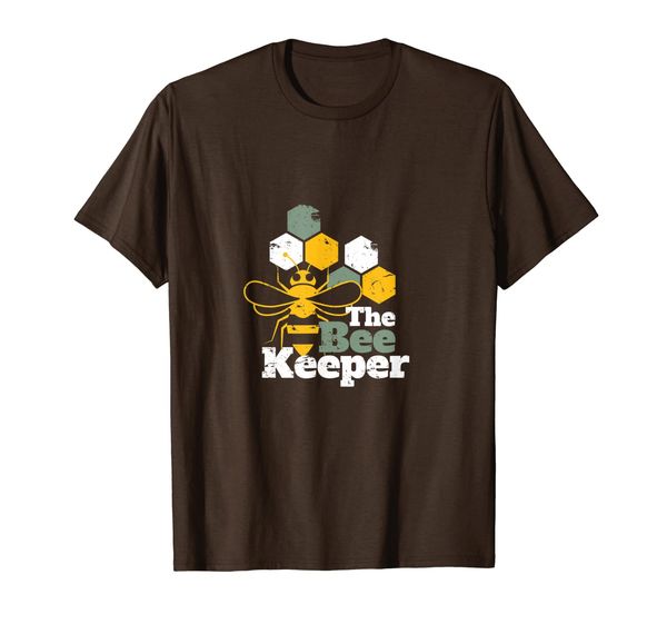 

the bee keeper vintage retro distressed beekeeping t-shirt, White;black