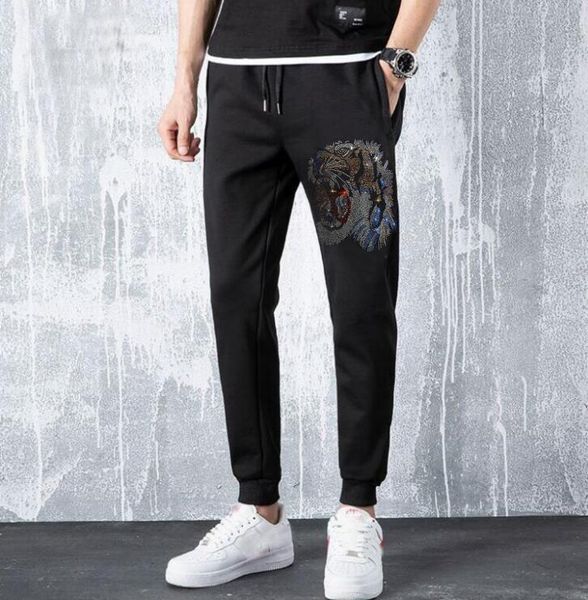 

men's pants drop sweatpants brand sportswear clothes streetswear design, Black