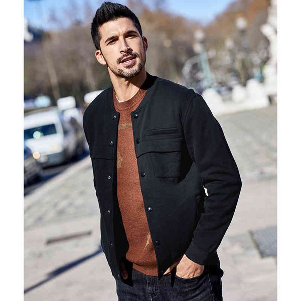 

men's jackets kuegou moletom masculino de algodÃ£o botÃµes beisebol uniforme slim streetwear moda externa plus size 7dv8, Black;brown