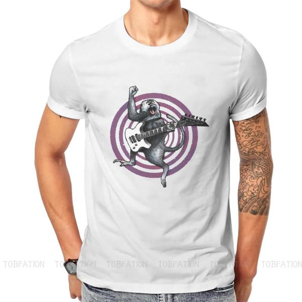 

men's t-shirts music art original tshirts heavy metal monkey distinctive homme t shirt funny clothing 6xl, White;black