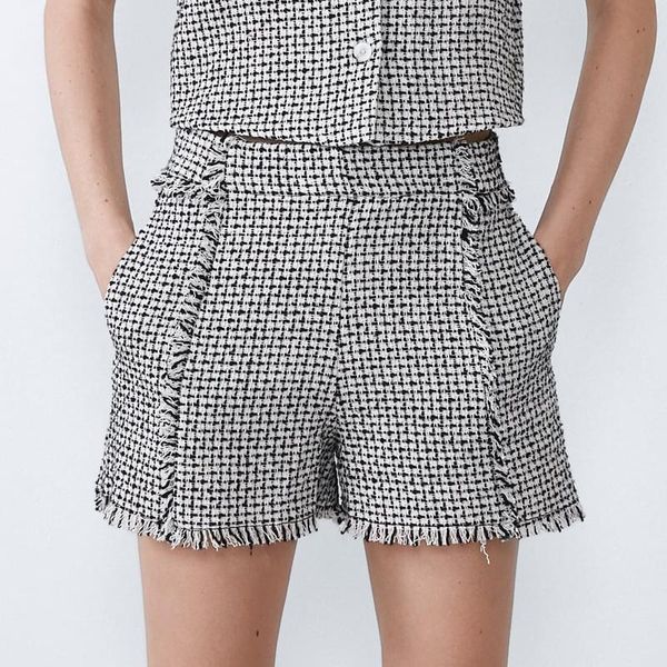 

women's shorts stylish women autumn bottom 2021 fashion zipper soft woolen edge modern lady casual, White;black