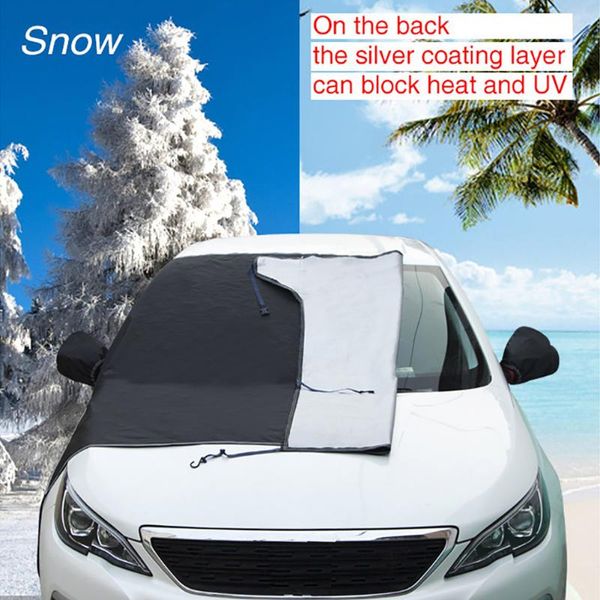 

car sunshade windproof windshield sunshades snow ice cover with side mirror covers summer sun shade suv exterior accessories