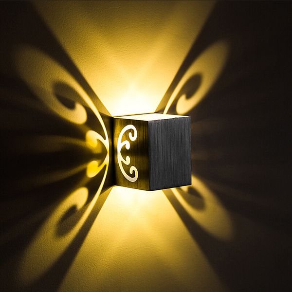 

modern living room led wall lamps aluminum butterfly light 3w rgb ktv decoration wall lights home lighting