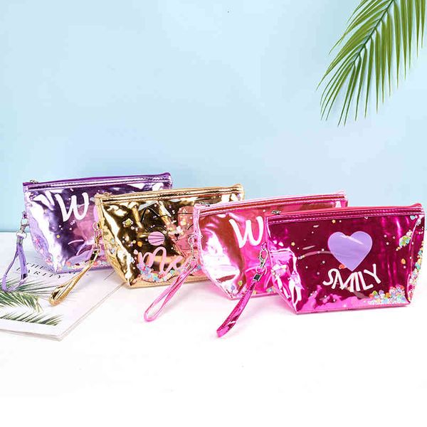 

cosmetic bags straight women's love bag convenient travel washing pvc laser